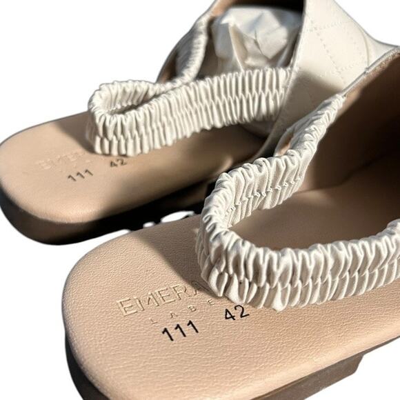 Emerald Label Slingback Mule Dual Textured Neutral EU 42 US 11 NEW* - Picture 5 of 5